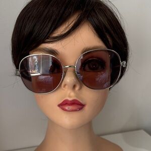 Coach Silver and Brown Sunglasses